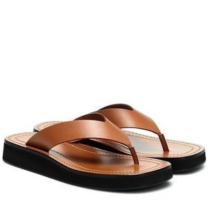 The Row tan Ginza platform flip flop size 6.5